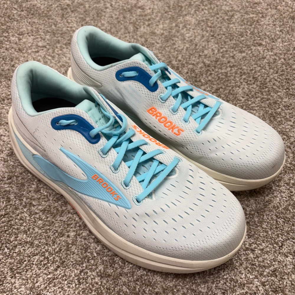 Brooks Ghost Max 3 Running Shoes Mens 11.5D Blue White Orange 1104641D417